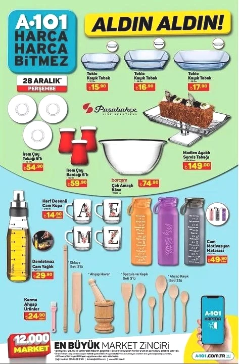 A101 28 Aralık 2025 aktüel ürünler: airfryer, tv, beyaz eşya ve haftanın yıldızları kampanyaları