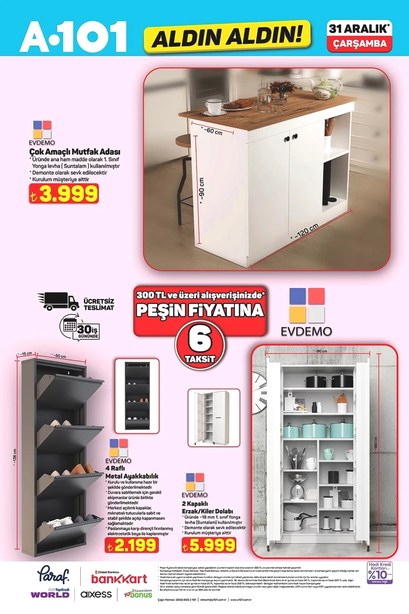 A101 Aktüel Ürünler Kataloğu 31 Aralık Çarşamba Isıtıcı, Buharlı Temizleyici, Elektrikli Cezve Var - Resim : 2