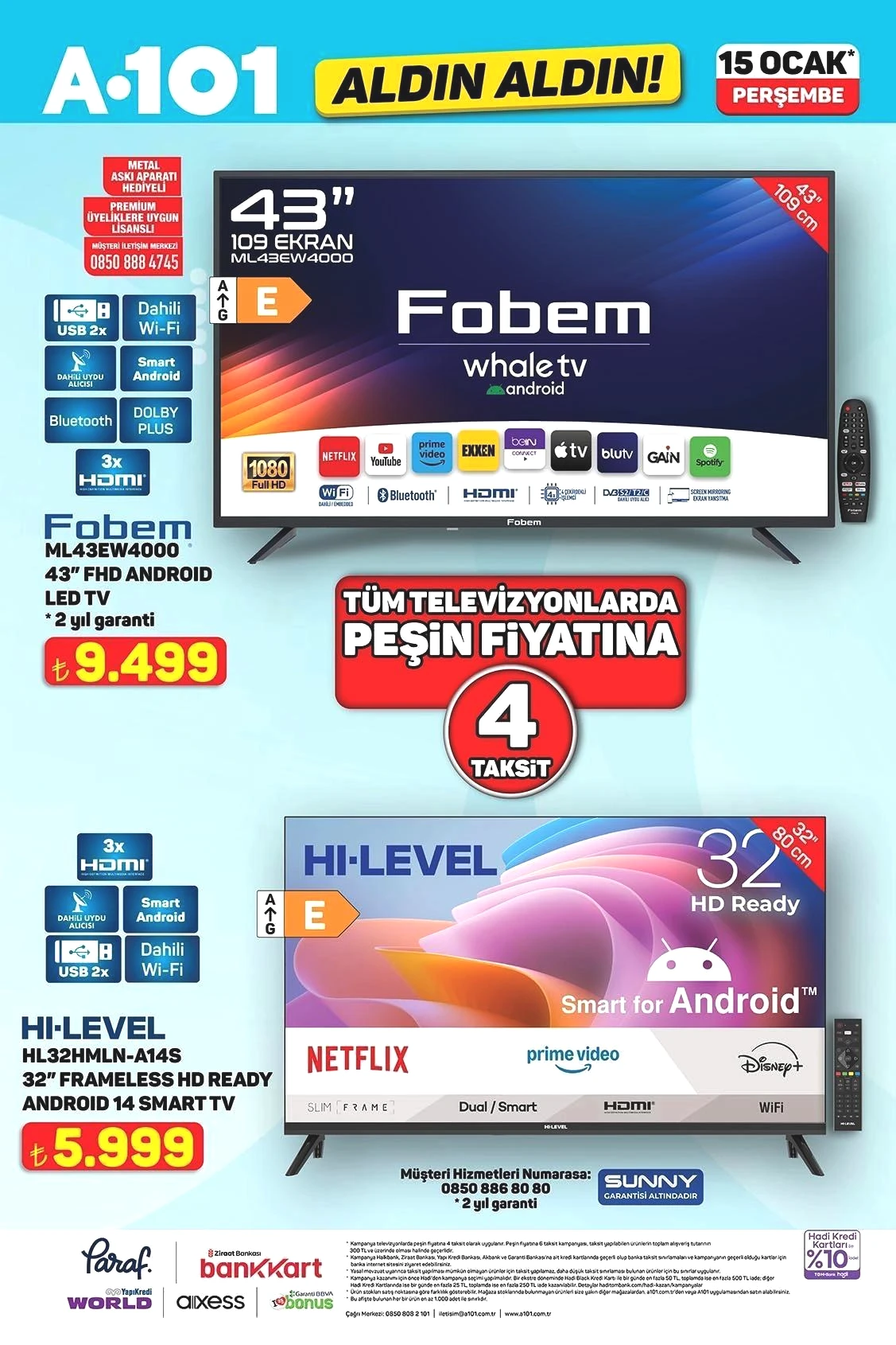 15 OCAK A101 ALDIN ALDIN AKTÜEL KATALOĞU