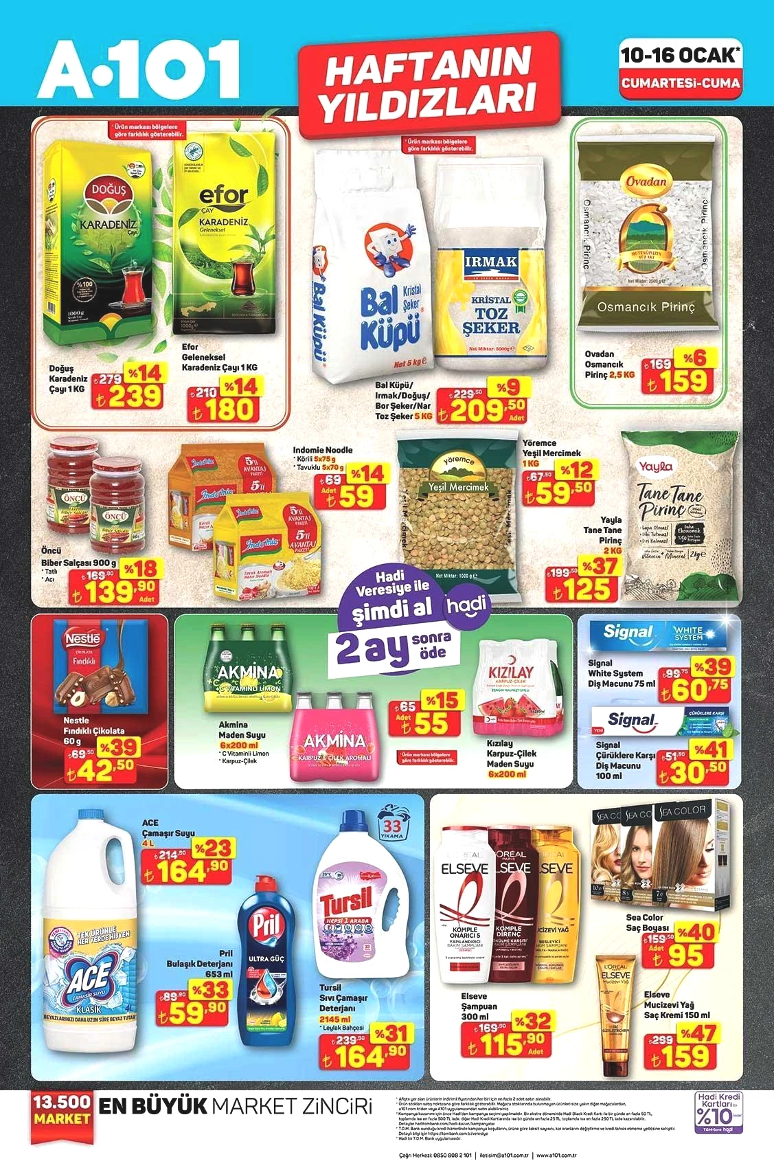 10-16 OCAK A101 HAFTANIN YILDIZLARI AKTÜEL KATALOĞU