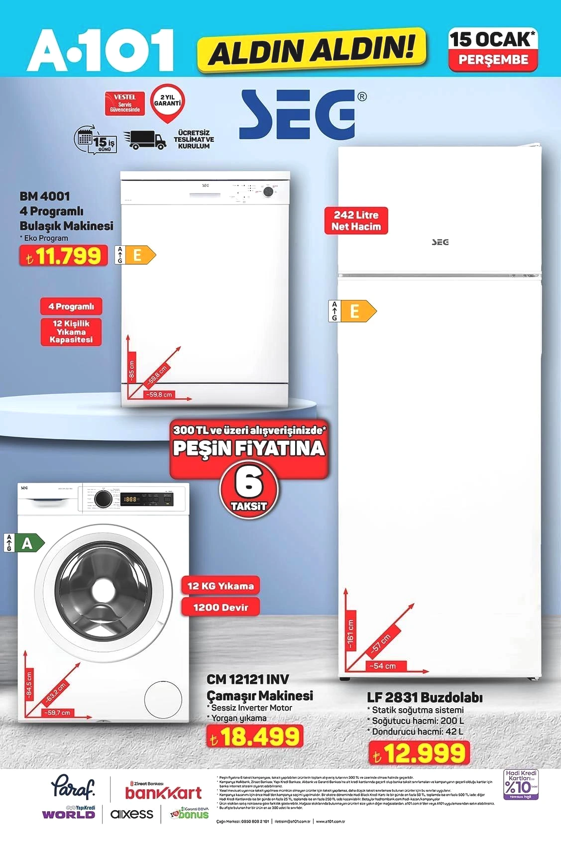 15 OCAK A101 ALDIN ALDIN AKTÜEL KATALOĞU