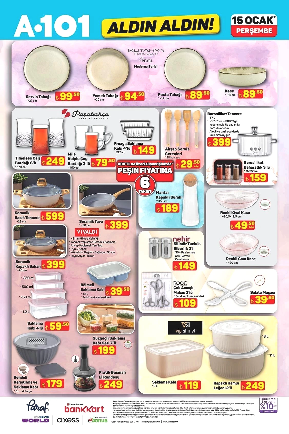 15 OCAK A101 ALDIN ALDIN AKTÜEL KATALOĞU