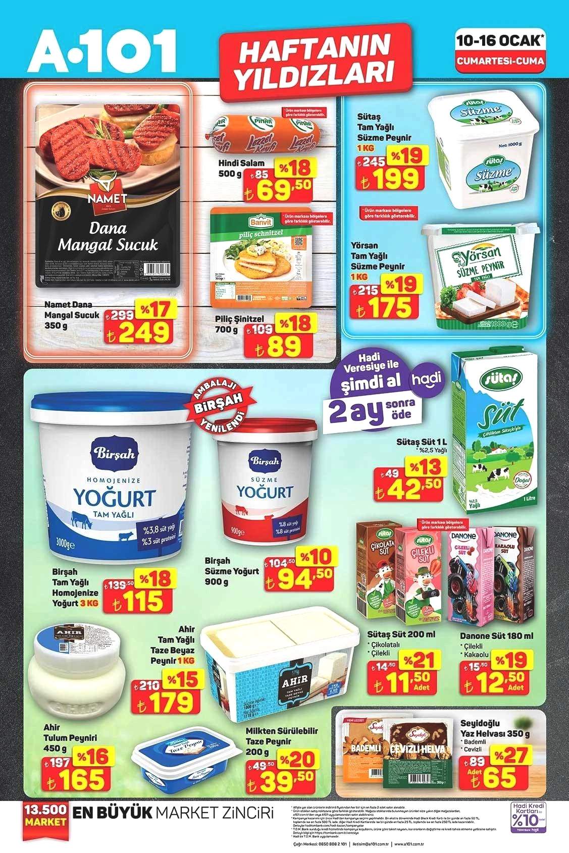10-16 OCAK A101 HAFTANIN YILDIZLARI AKTÜEL KATALOĞU