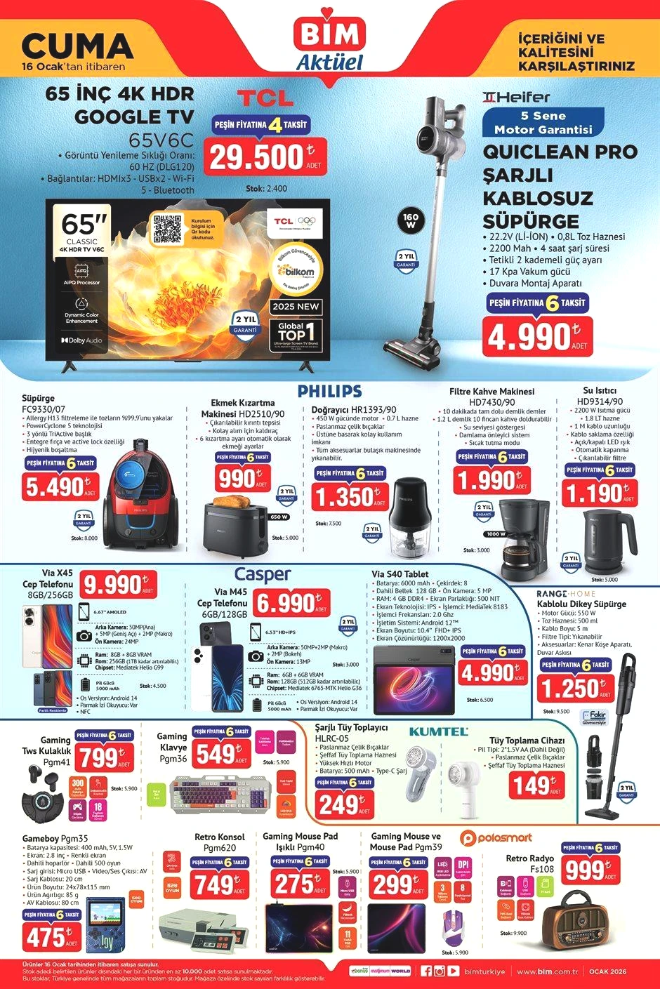 YENİ BİM MARKET 16 OCAK CUMA AKTÜEL KATALOĞU İ | BİM 16 Ocak Cuma aktüel kataloğunda hangi ürünler satışa çıkacak Bebek Kundak, Pelüş Kulaklık, Örme Eldiven, Baskılı Termo Yemek Çantası, Yumak Çeşitleri...