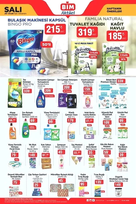 BİM İndirim Kataloğunu Yayımladı! İşte BİM 20 Ocak 2026 Salı Aktüel Kataloğu... resim: 0