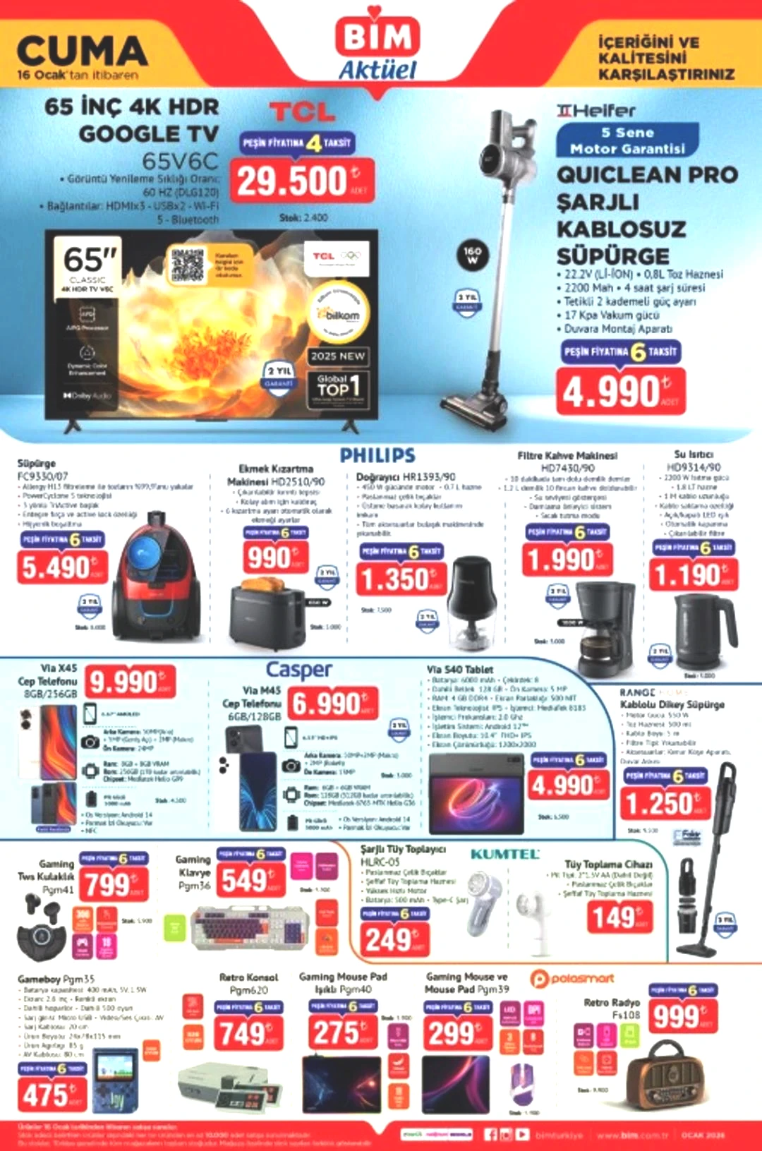 BİM e Philips süpürge geliyor! 16 Ocak 2026 BİM katalog yayınlandı! 1