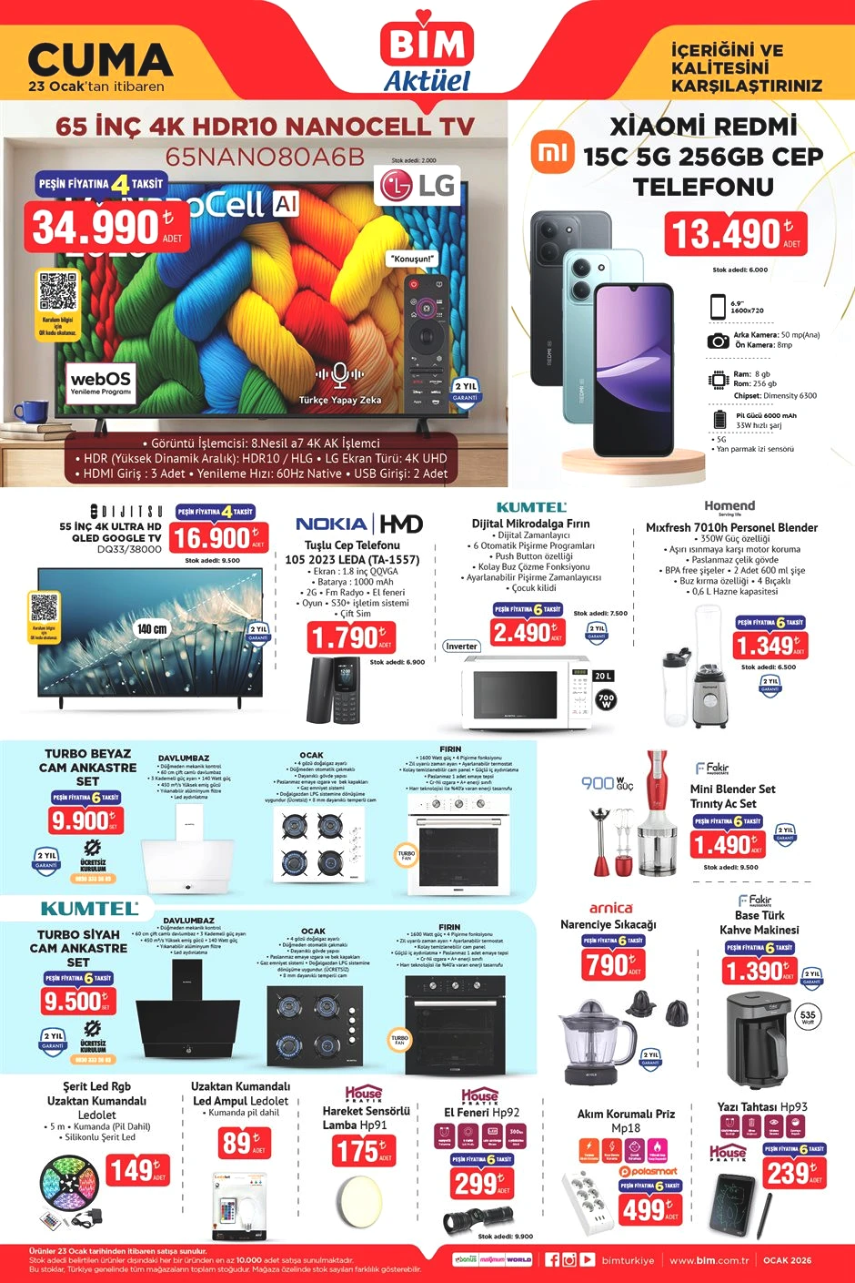BİM AKTÜEL 23 OCAK 2026 KATALOĞU