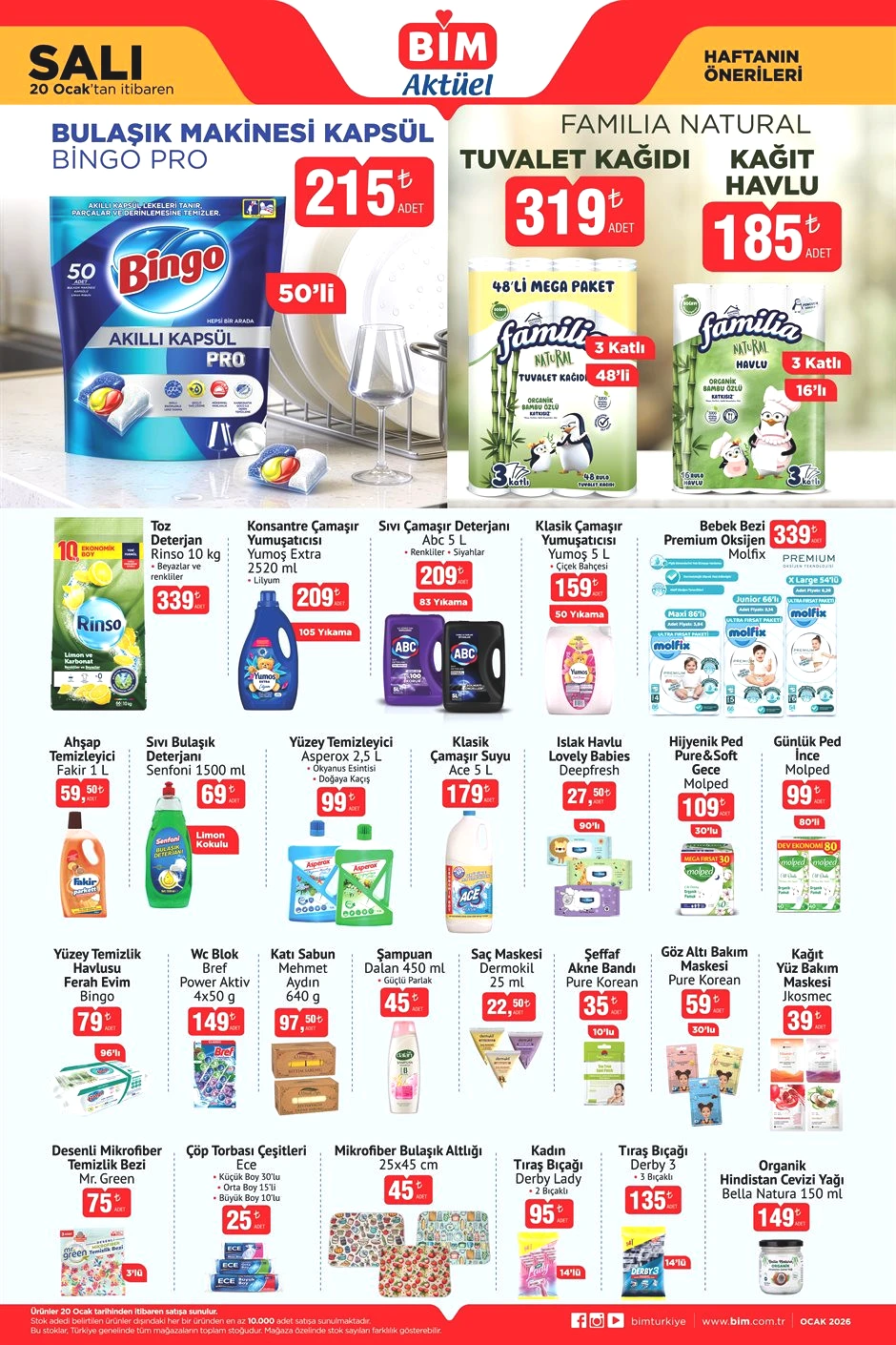 BİM AKTÜEL 20 OCAK 2026 KATALOĞU