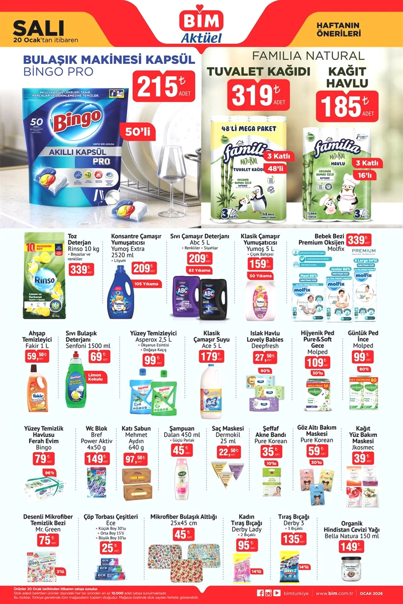 20-23 Ocak 2026 BİM Aktüel Ürünler Kataloğu Cep Telefonu, Yoga Pilates Bandı, Masaj Barı Geliyor - Resim : 1