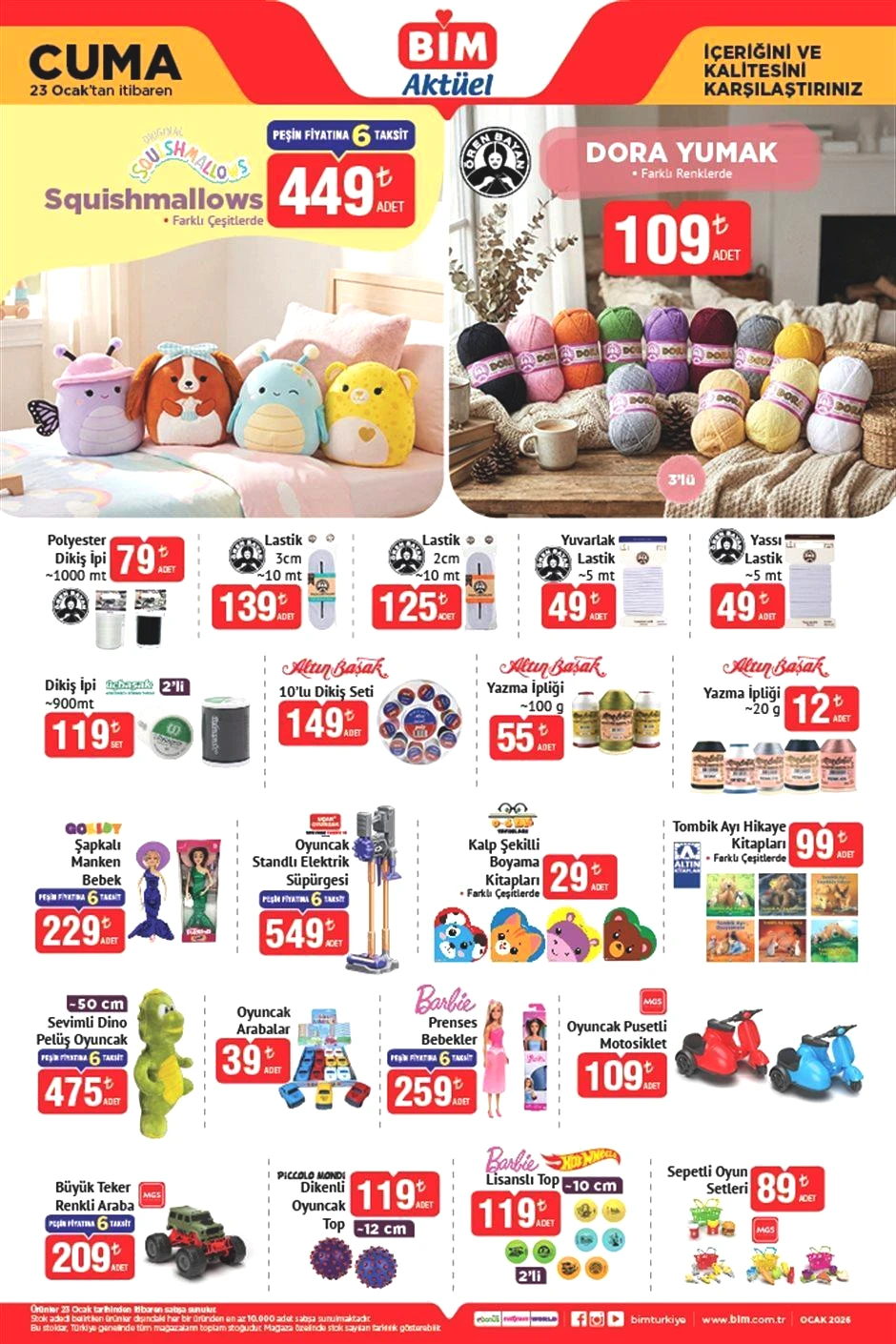 23 OCAK CUMA BİM AKTÜEL KATALOĞU