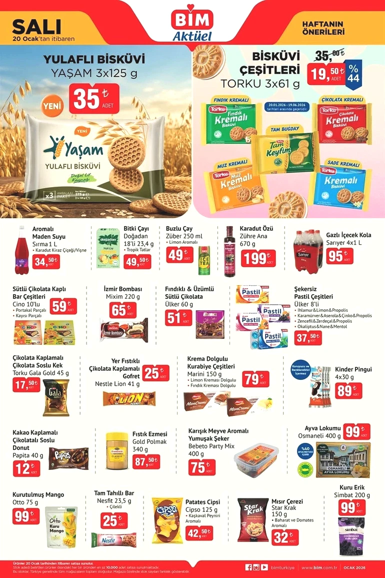 BİM Salı ve Cuma Gününe Özel Aktüel Kataloğunu Yayımlandı! İşte 20-23 OCAK BİM Aktüel Kataloğu... resim: 1