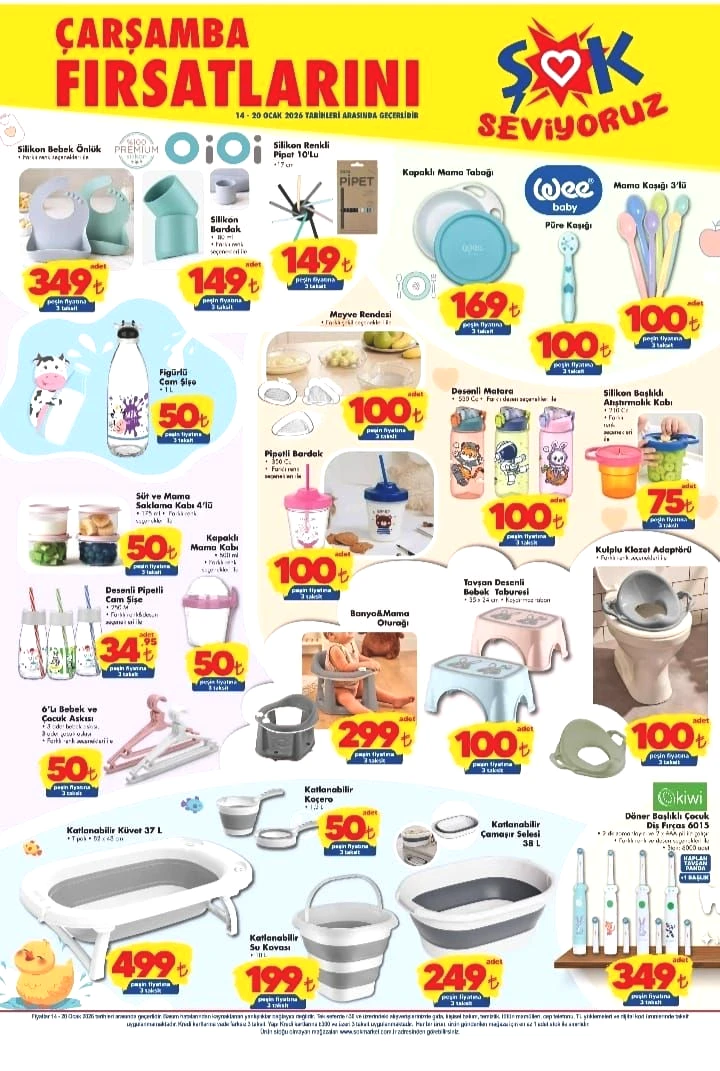 ŞOK market 14-20 Ocak 2026 aktüel ürünler kataloğu! ŞOK markete Bebek Ürünleri geliyor? - Sayfa 4