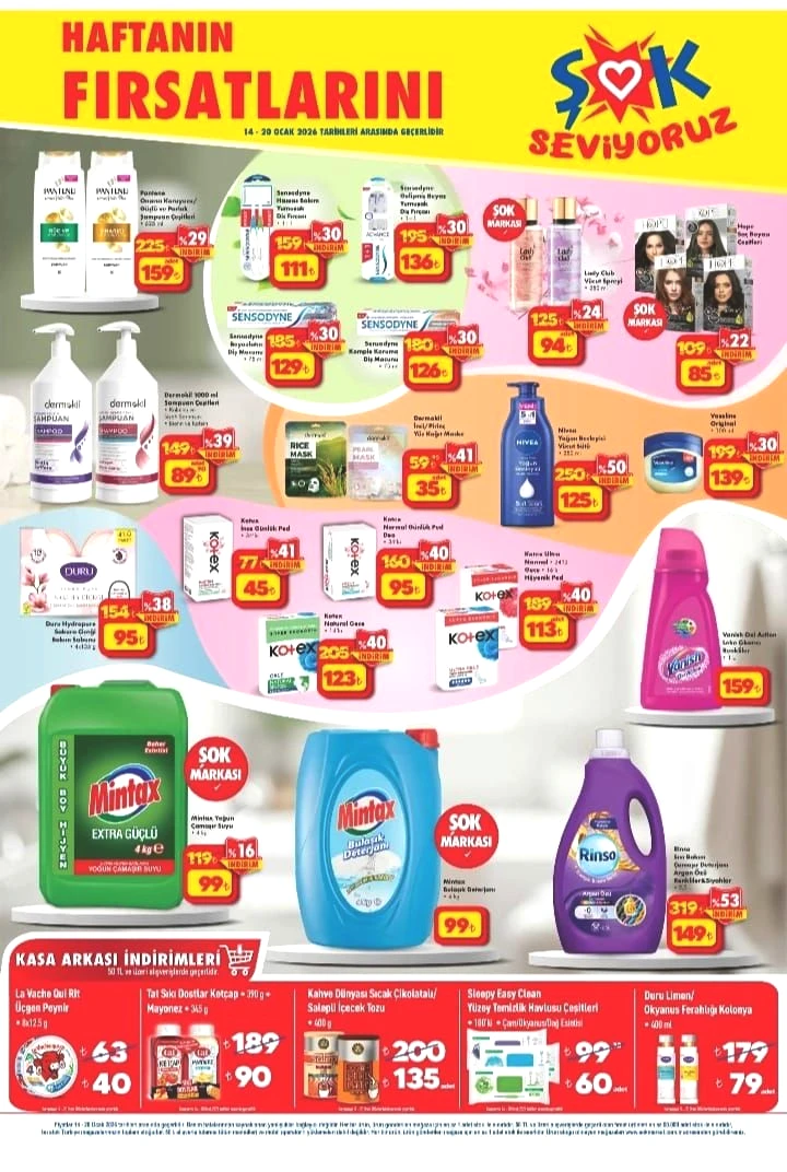 ŞOK market 14-20 Ocak 2026 aktüel ürünler kataloğu! ŞOK markete Bebek Ürünleri geliyor? - Sayfa 1