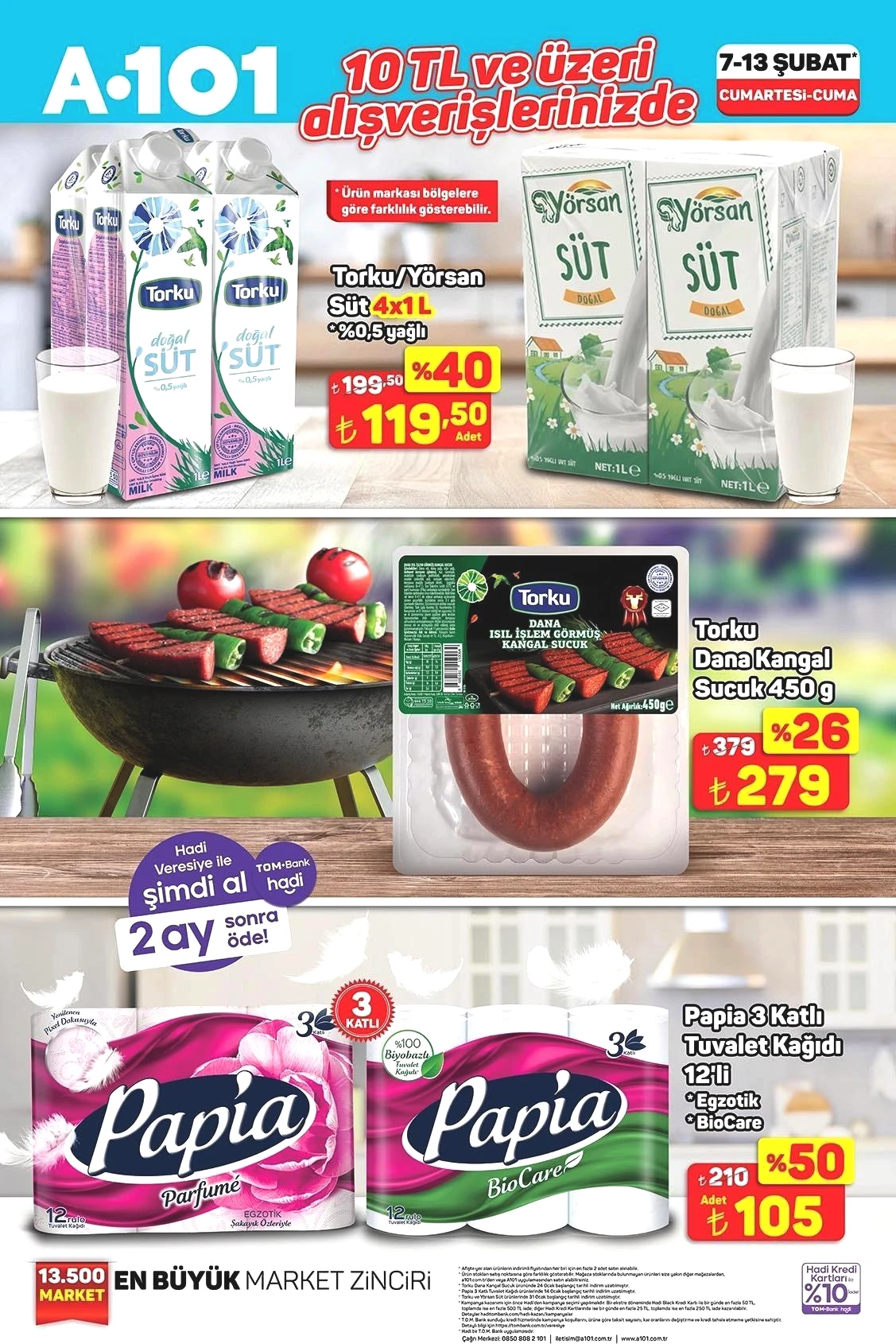 10 TL ÜZERİ VE ALIŞVERİŞLERDE GEÇERLİ