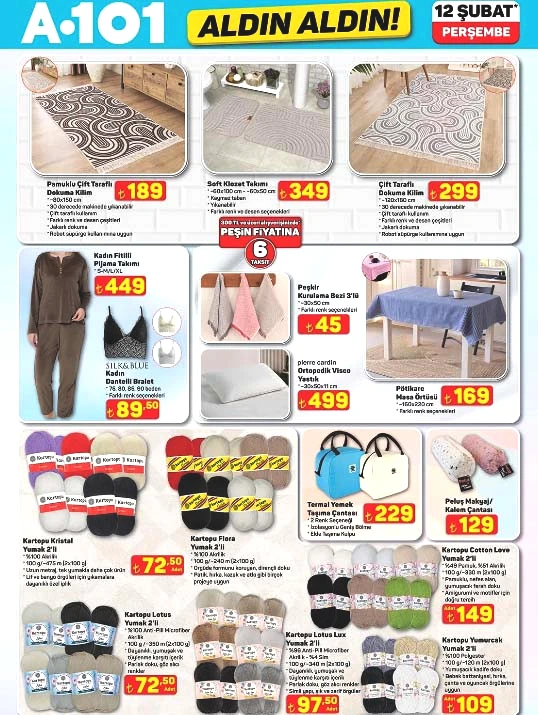 A101 YENİ AFİŞ 12 ŞUBAT 2026 (EN YENİ AKTÜEL KATALOG TAMAMI) || A101 Aldın Aldın kataloğu indirimli ürünleri neler A101 bu hafta broşürü ile hareketli akıllı ekran, mini waffle makinesi, masa takımı geliyor