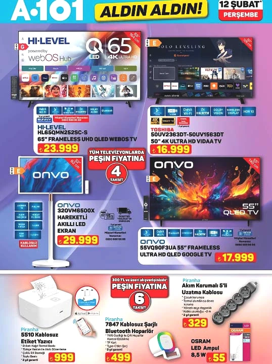 A101 AFİŞİ 12 ŞUBAT 2026 AKTÜEL KATALOG ÜRÜNLERİ