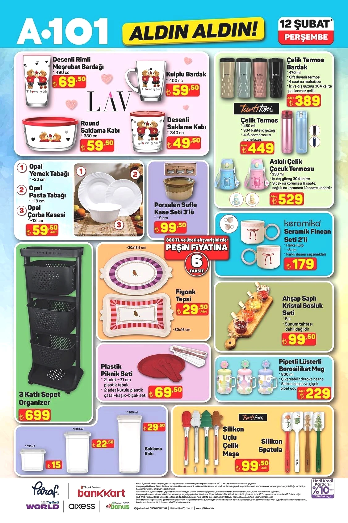 12 ŞUBAT PERŞEMBE A101 ALDIN ALDIN AKTÜEL KATALOĞU