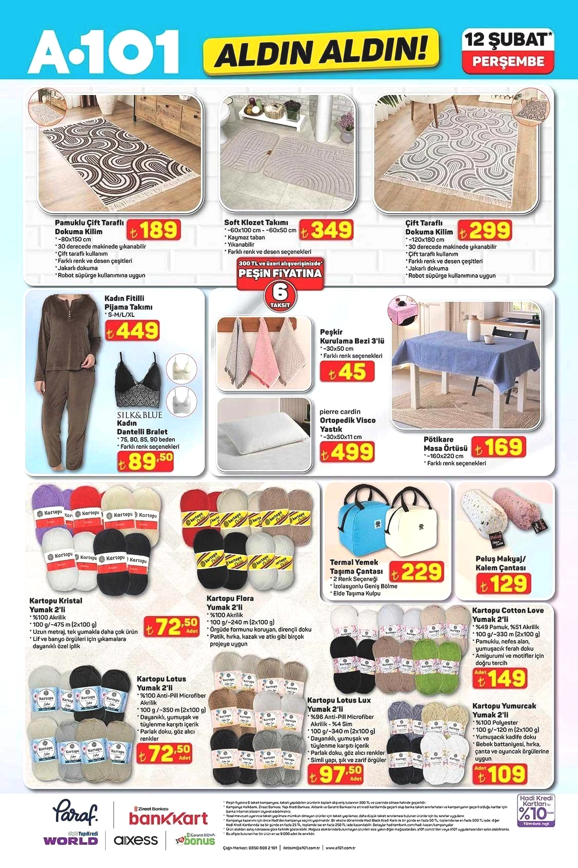 12 ŞUBAT PERŞEMBE A101 ALDIN ALDIN AKTÜEL KATALOĞU