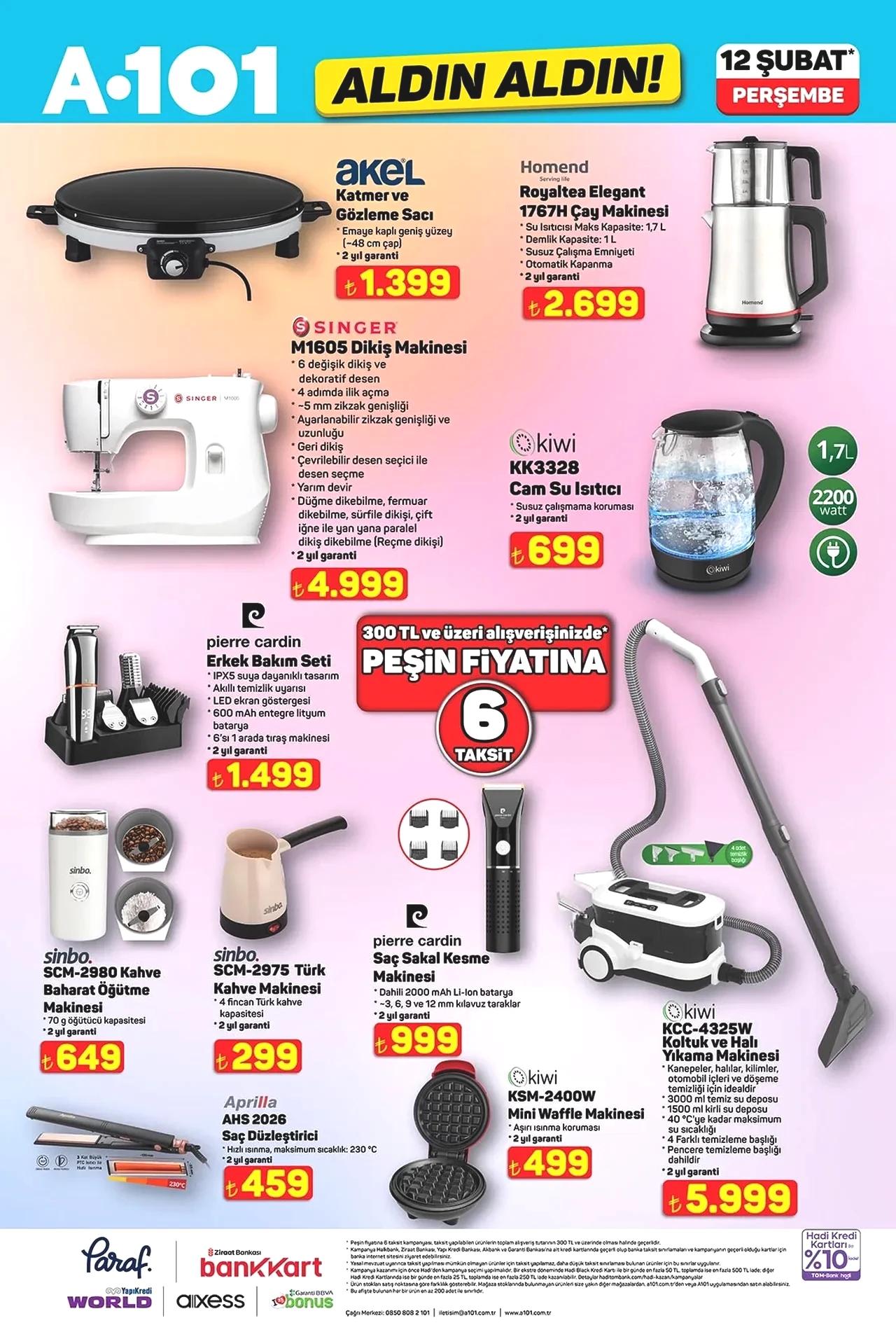 A101 aktüel ürünler 12 Şubat Ramazan özel kataloğu! Bu hafta A101'e gözleme sacı, kablosuz etiket yazıcı ve akıllı led ekran geliyor