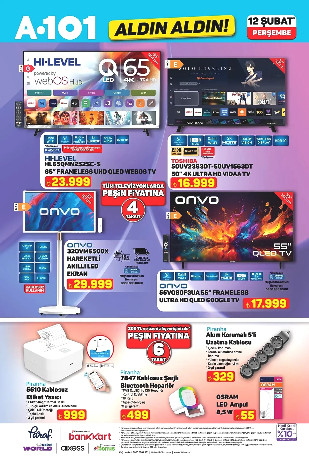 A101 aktüel ürünler 12 Şubat Ramazan özel kataloğu! Bu hafta A101'e gözleme sacı, kablosuz etiket yazıcı ve akıllı led ekran geliyor