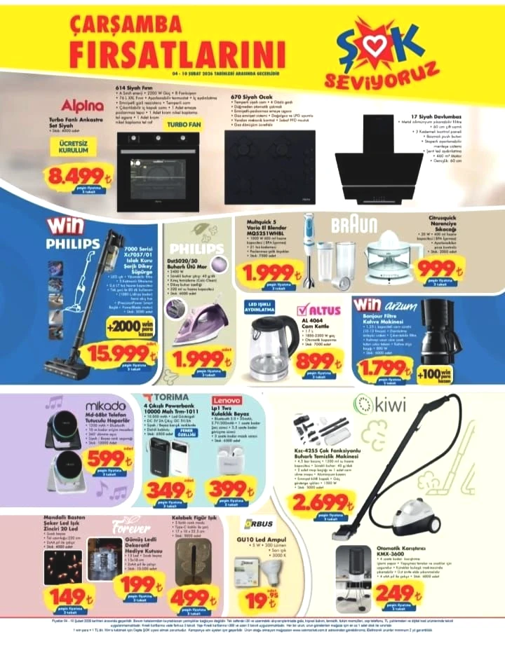 ŞOK market 04-10 Şubat 2026 aktüel ürünler kataloğu! ŞOK’a Turbo Fanlı Ankastre Set geliyor! - Sayfa 1
