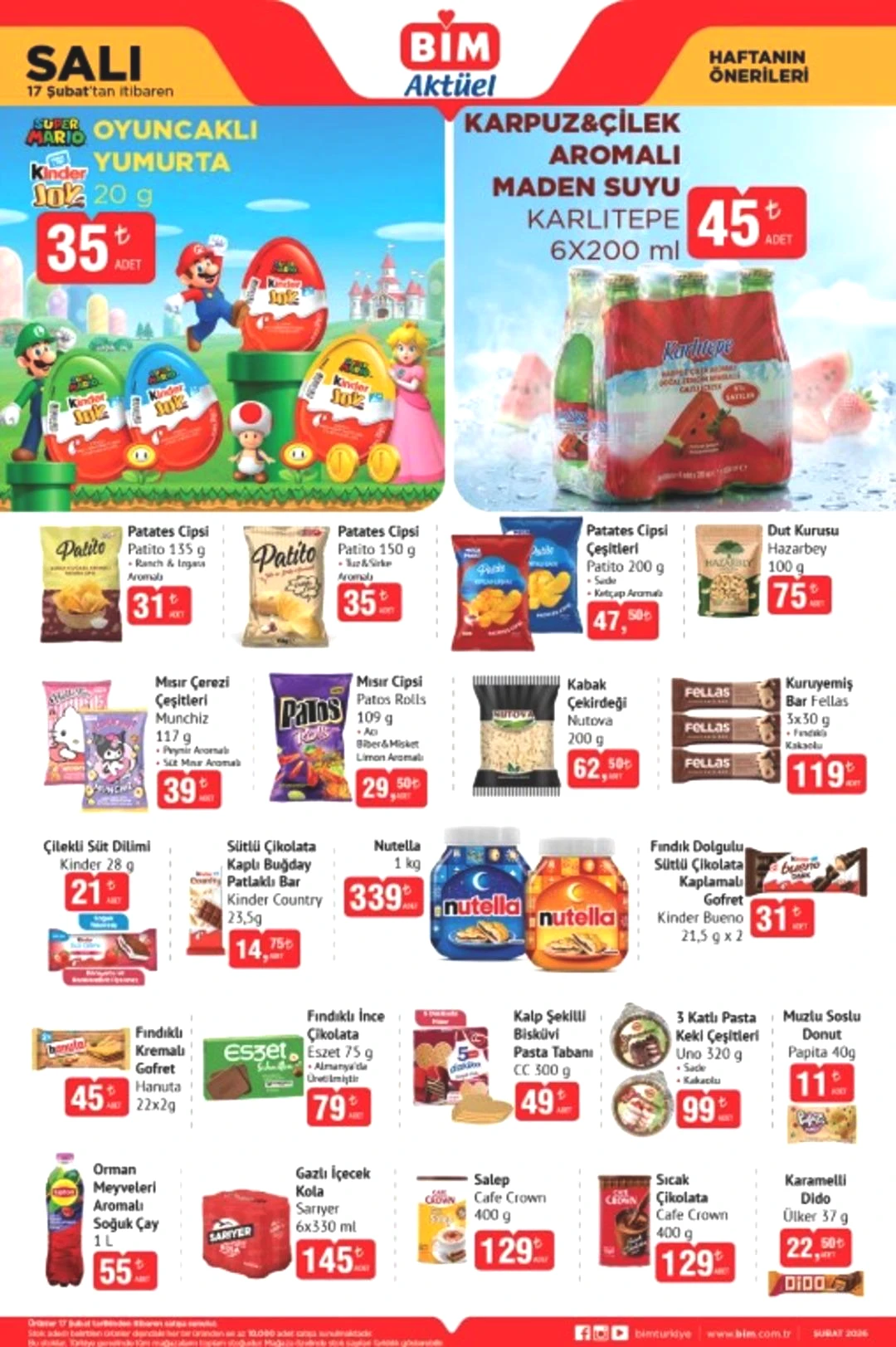 17 Şubat 2026 BİM Aktüel haftanın önerileri kataloğu yayınlandı!  1