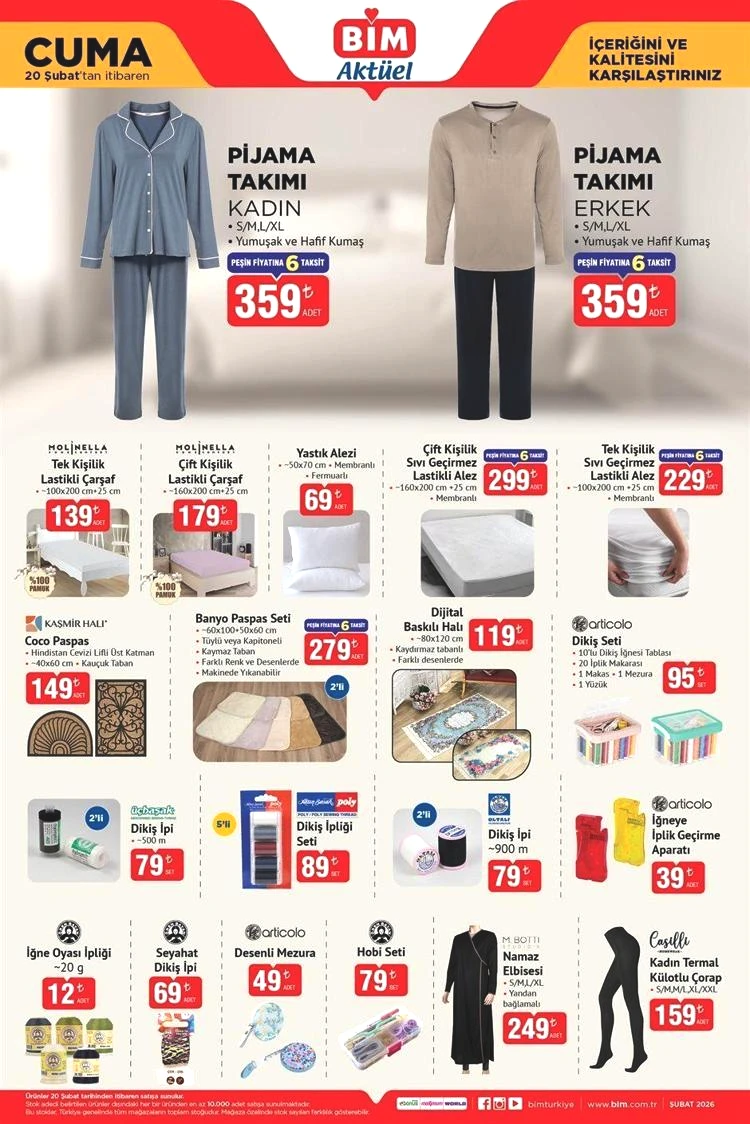 20 ŞUBAT CUMA BİM AKTÜEL KATALOĞU