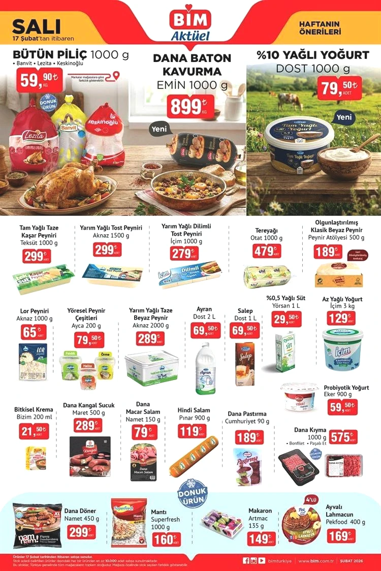 TEMEL GIDA VE ŞARKÜTERİDE KAÇIRILMAYACAK FIRSATLAR