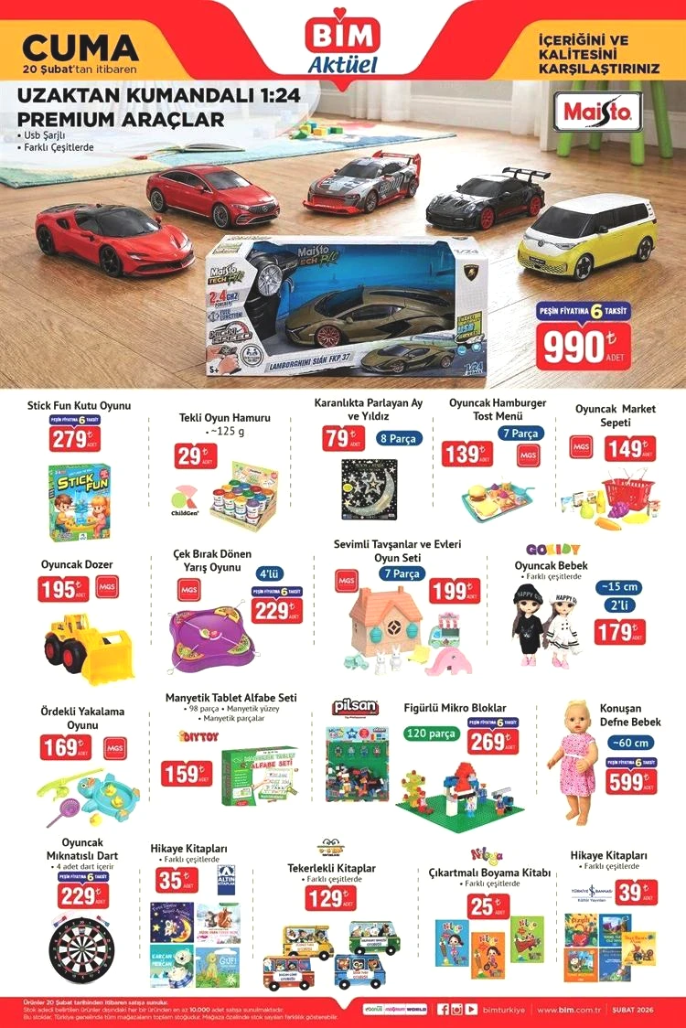 20 ŞUBAT CUMA BİM AKTÜEL KATALOĞU