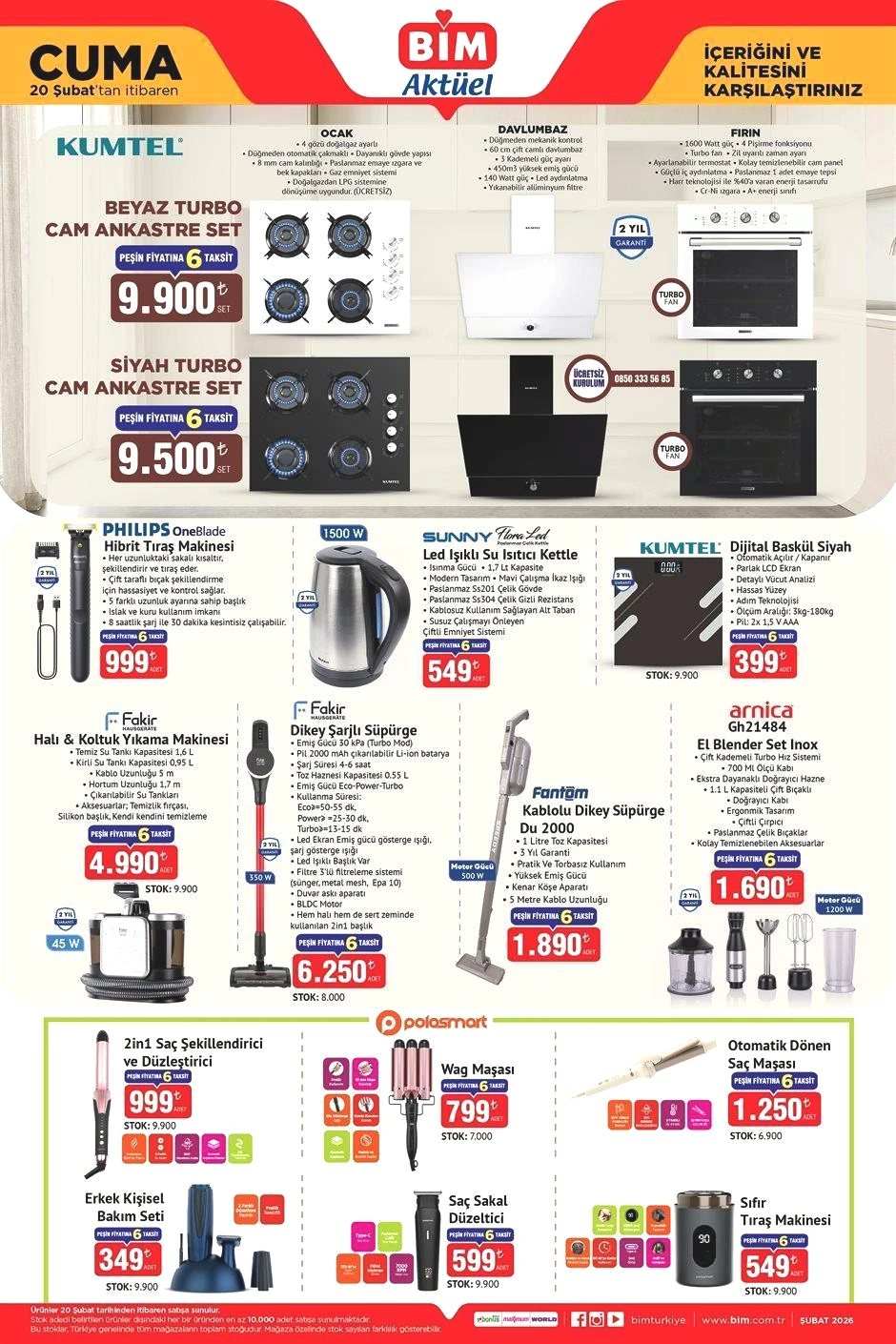 BİM 20 ŞUBAT CUMA AKTÜEL ÜRÜNLER KATALOĞU