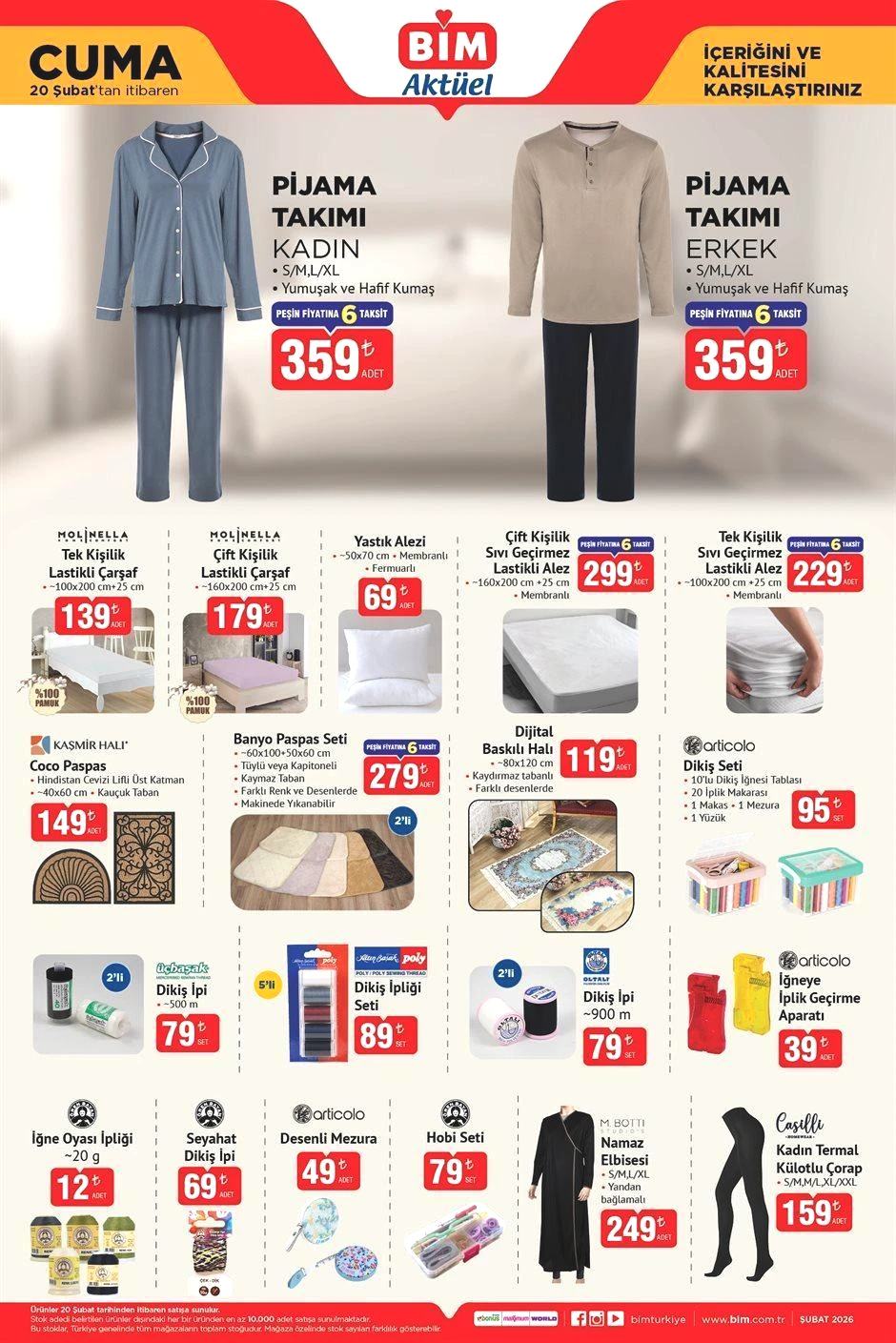 BİM 20 ŞUBAT CUMA AKTÜEL ÜRÜNLER KATALOĞU