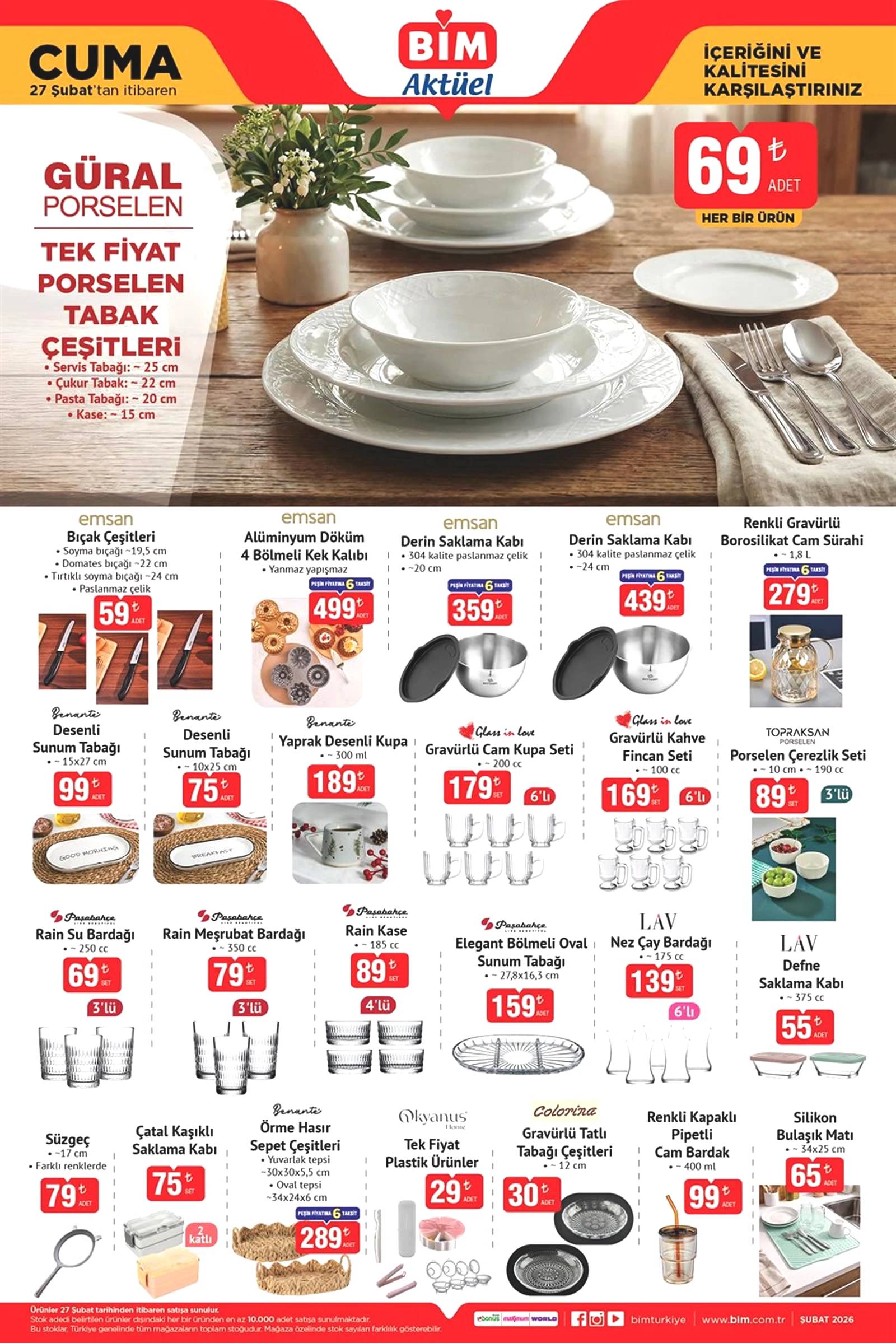 Desenli Kağıt Sufle Kabı 10'lu 35 TL
Çelik Kesme Panosu 499 TL
3 Çekmeceli Organizer Kutu 119 TL
Çok Amaçlı Kapaklı Kutu 109 TL
2 Katlı Tekerlekli Organizer 149 TL
Bölmeli Dikiş Kutusu 119 TL
Banyo Seti 2'li 189 TL
Güral Porselen Tek Fiyat Porselen Tabak Çeşitleri 69 TL
Çift Kişilik Battaniye 599 TL
Tek Kişilik Battaniye 525 TL
