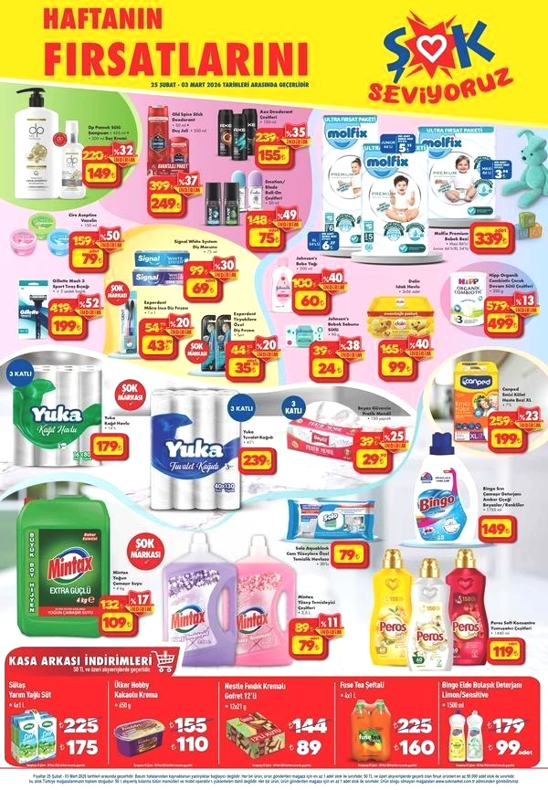 25 ŞUBAT - 3 MART 2026 ŞOK AKTÜEL ÜRÜNLER KATALOĞU 25 ŞUBAT - 3 MART 2026 ŞOK AKTÜEL ÜRÜNLER KATALOĞU