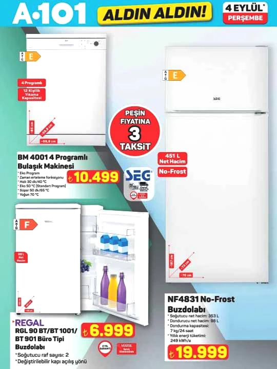 A101 4 EYLÜL AKTÜEL KATALOĞU - YENİ ÜRÜNLER RAFLARDA || A101 afişi bu Perşembe ürünler neler A101 broşürü ile ilk yardım kiti, elektrikli araç, nevresim seti satışta