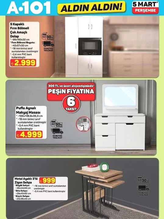 A101 Aldın Aldın 5 Mart 2026 İndirim Kataloğu Yayınladı: A101'in Fırsat Kataloğunda Yine Yok Yok... resim: 4
