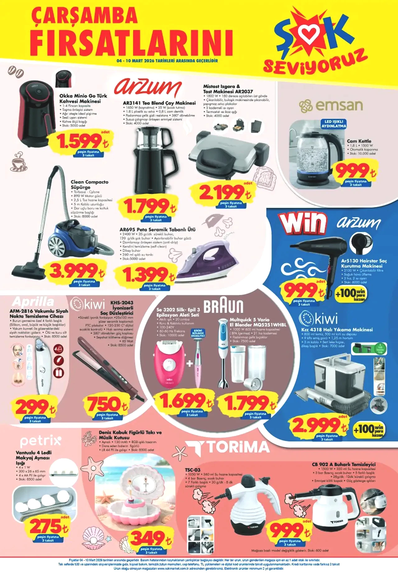 Şok aktüel ürünler 4-10 Mart kataloğu çıktı! Akıllı çamaşır kurutma makinesi geliyor