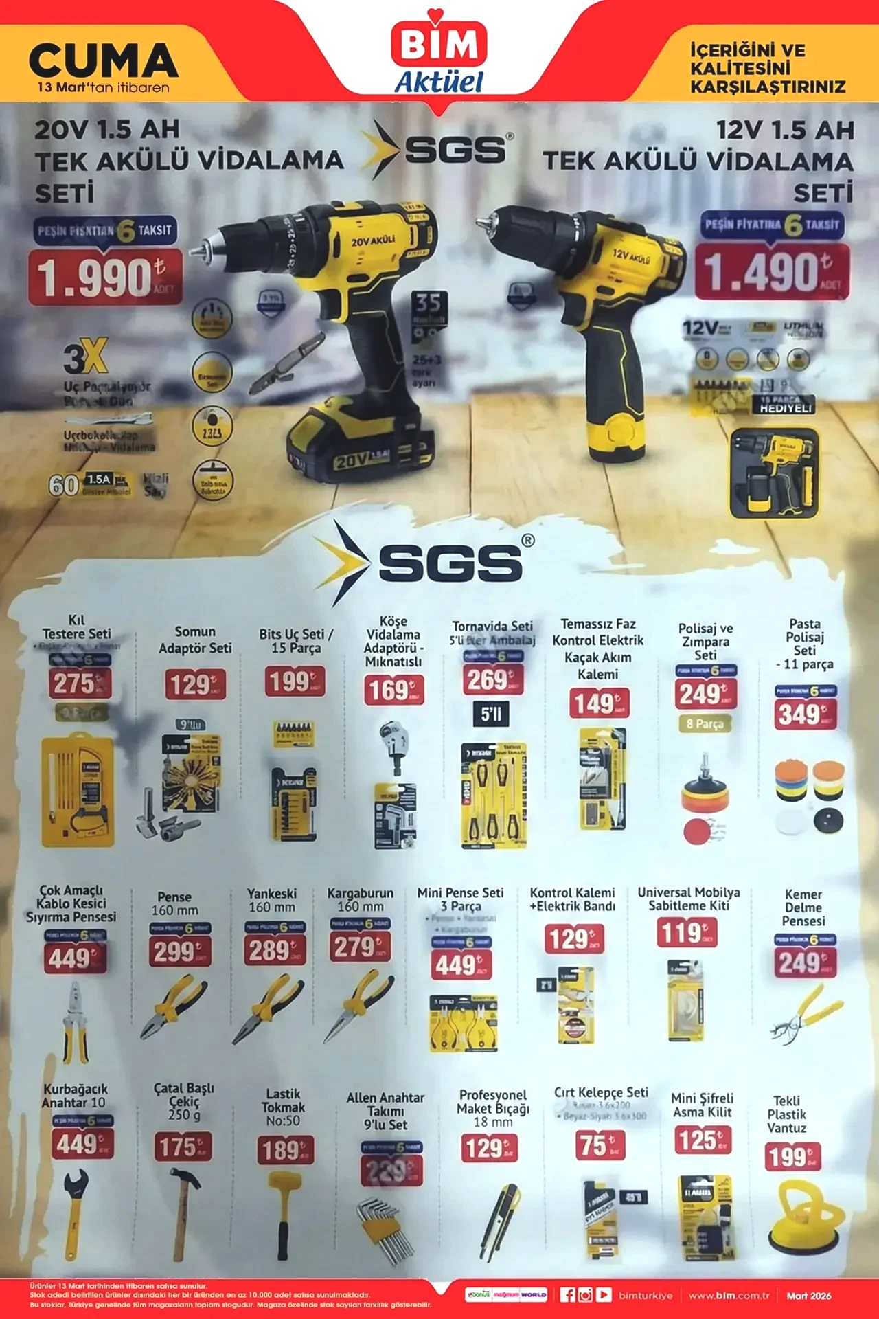 BİM 6-13 Mart aktüel ürünler kataloğu 2026 satışta! Cuma günü teknoloji ürünleri, ofis koltuğu, mutfak dolabı ve televizyon geliyor 