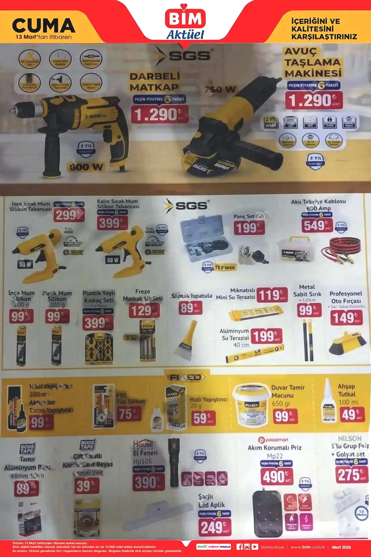 BİM 6-13 Mart aktüel ürünler kataloğu 2026 satışta! Cuma günü teknoloji ürünleri, ofis koltuğu, mutfak dolabı ve televizyon geliyor 