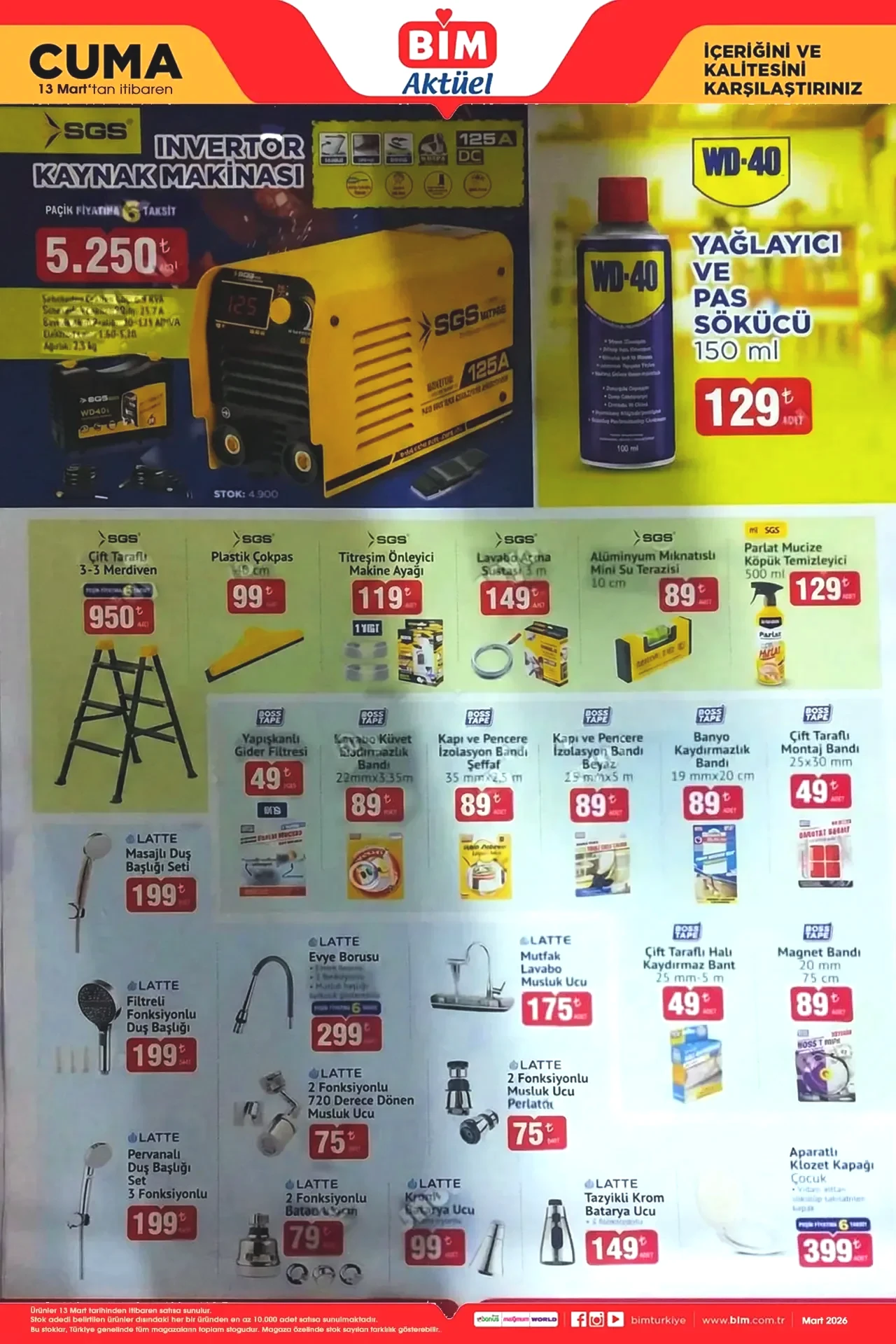 BİM 6-13 Mart aktüel ürünler kataloğu 2026 satışta! Cuma günü teknoloji ürünleri, ofis koltuğu, mutfak dolabı ve televizyon geliyor 
