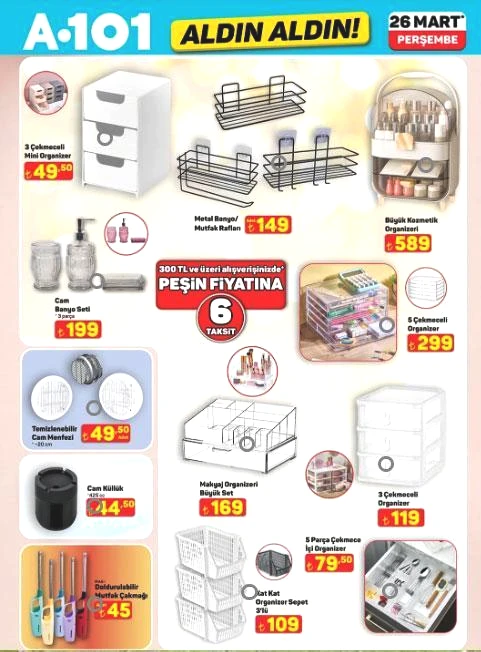 A101 AKTÜEL KATALOG 26 MART PERŞEMBE: A101 Aktüel ürünler neler Yeni haftanın indirimli ürünleri belli oldu A101 Aldın Aldın oyuncu koltuğu, çapa motoru, blender seti, televizyon...