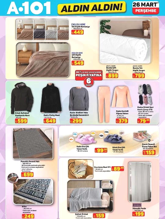 SATIŞA ÇIKTI A101 ALDIN ALDIN AKTÜEL İNDİRİM KATALOĞU 26 MART 2026 || A101 afişi bu hafta ürünleri neler A101 broşürü ile oyuncu koltuğu, buzdolabı, çapa motoru, mantar LED masa lambası raflarda...