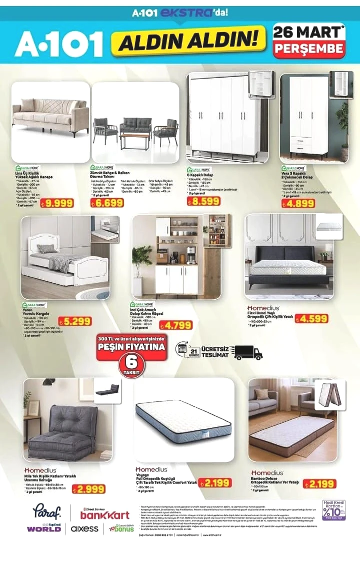 A101 26 Mart Online "Aldın Aldın" Kataloğu! Teknolojiden spor aletlerine internete özel dev kampanya - Sayfa 5