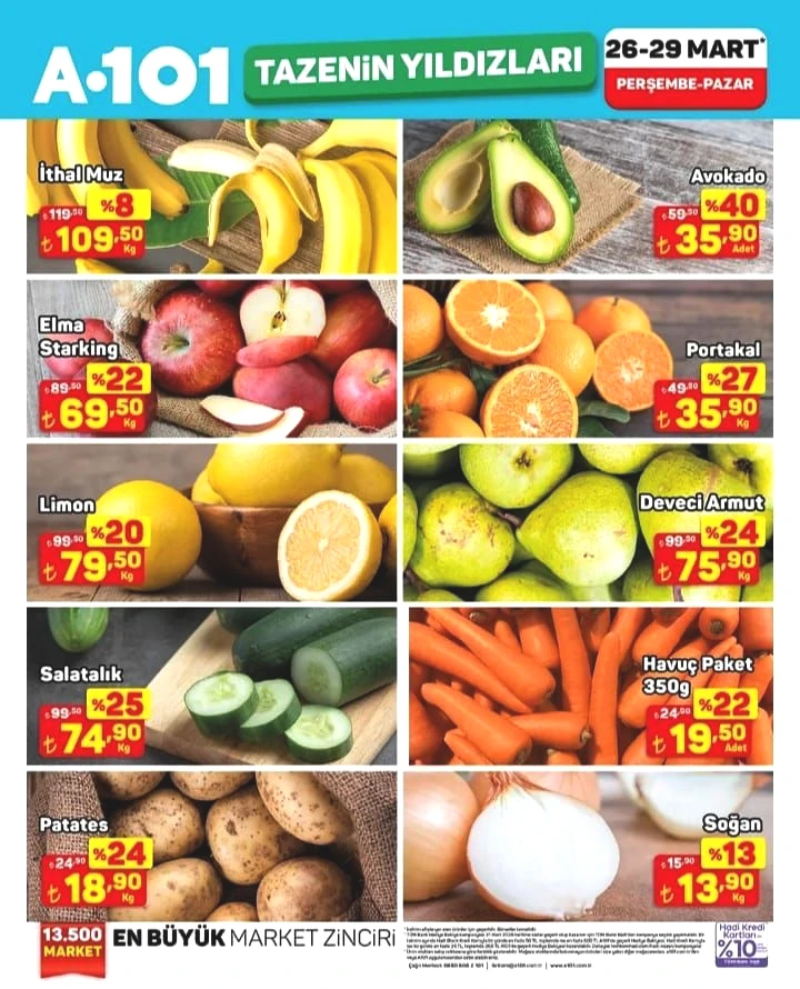 Dalından sofranıza, en uygun fiyatla: 26 Mart Çarşamba A101’de büyük manav indirimi! - Sayfa 2