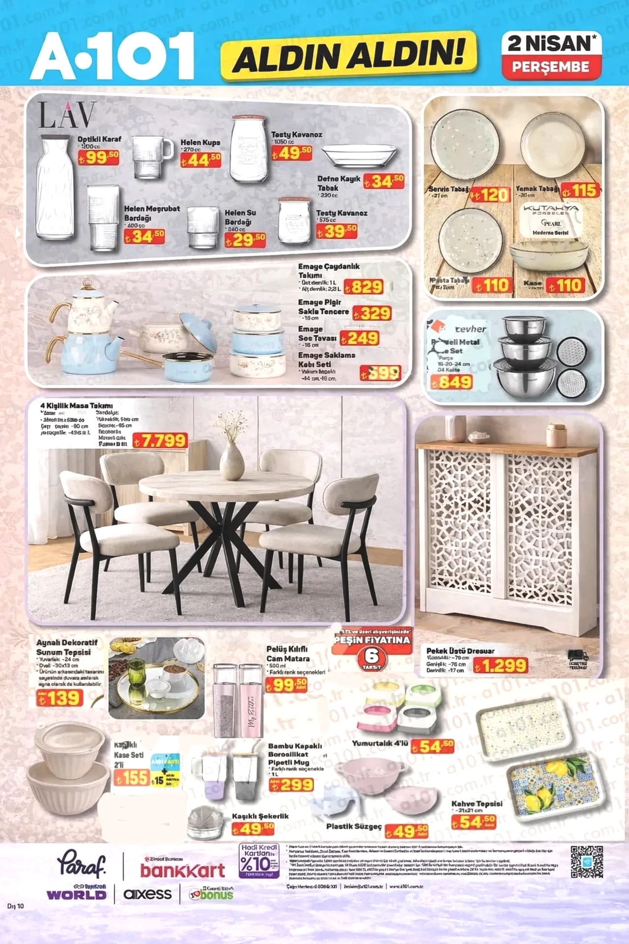 A101 Aktüel Kataloğu (26 Mart-2 Nisan) raflarda! Boy aynası, buzdolabı, kulaklık, süpürge, masa takımı 