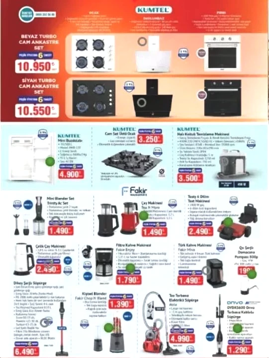 efal Manuel Rondo: 749 TL

Fakir Çay Makinesi: 1.490 TL / 2.490 TL (Çelik model)

Fakir Filtre Kahve Makinesi: 1.790 TL