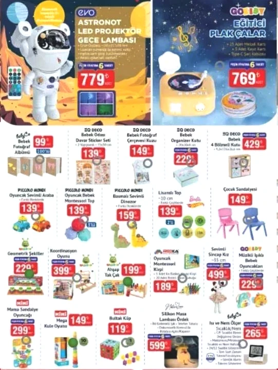 Gokidy Eğitici Plak Çalar: 769 TL

Silikon Masa Lambası Ördek: 599 TL

Isı ve Nem Ölçer (Sıcaklık/Nem): 265 TL