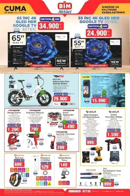 BİM AKTÜEL KATALOĞU 3 -9 NİSAN 2026