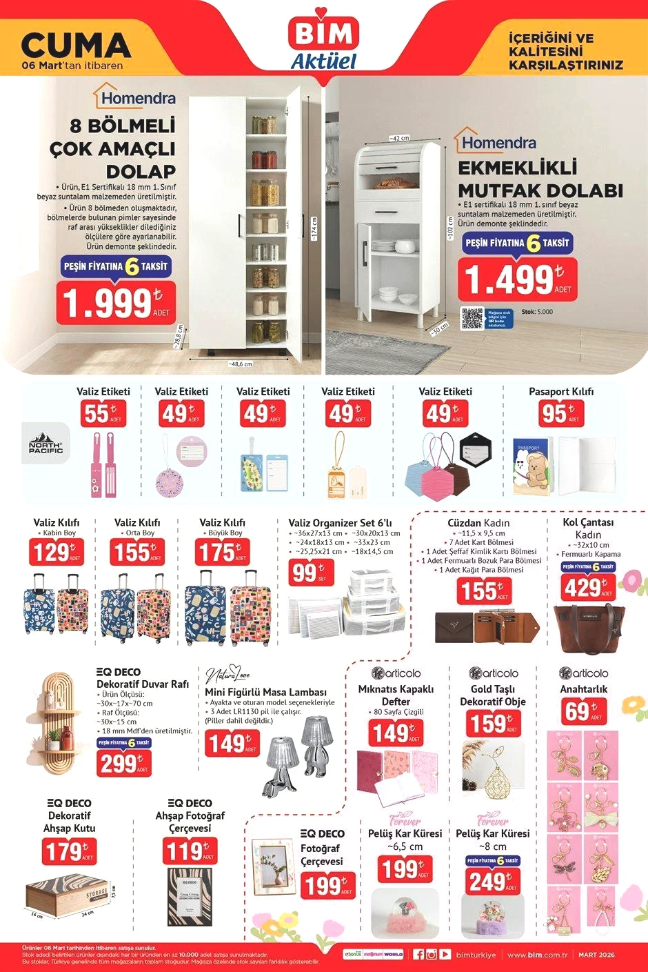 6 MART CUMA BİM AKTÜEL KATALOĞU