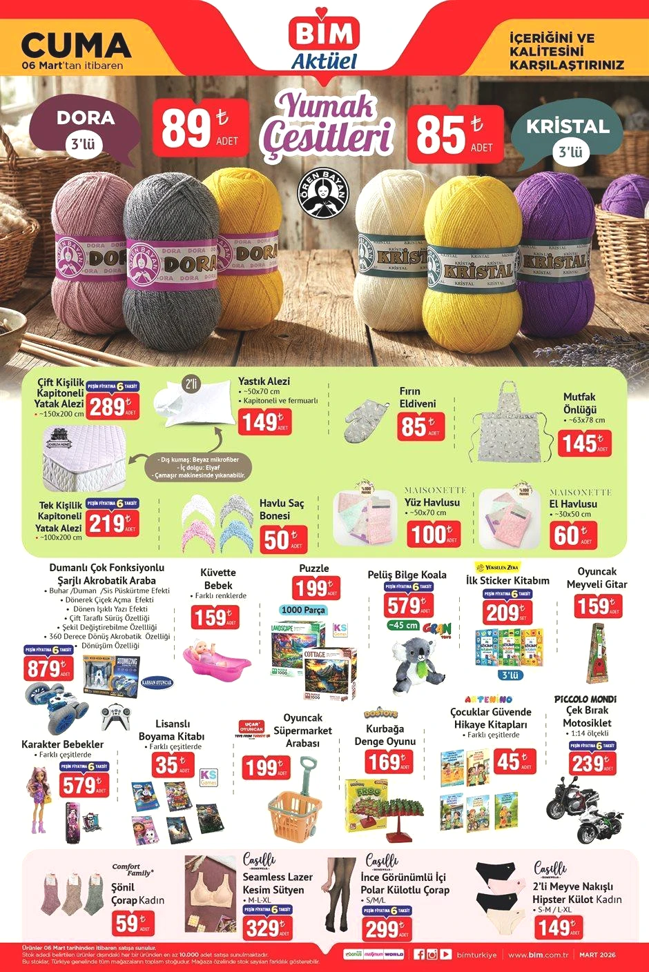 6 MART CUMA BİM AKTÜEL KATALOĞU