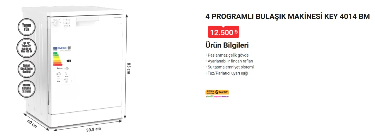 Mutfakta zahmet bitiyor: Keysmart Bulaşık Makinesi 8 Nisan Çarşamba BİM mağazalarında! - Sayfa 9